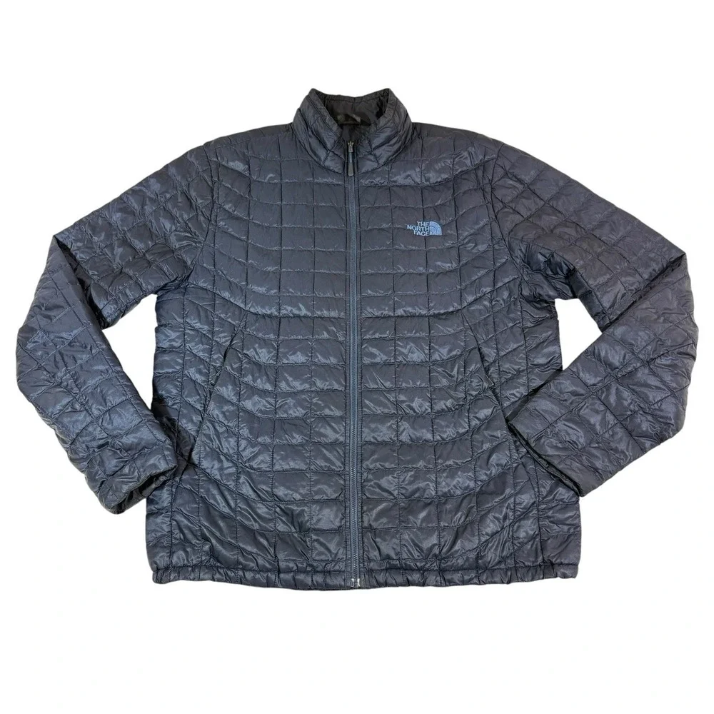 The North Face ThermoBall Eco Jacket Insulated Quilted Mens Large Blue Outdoor
